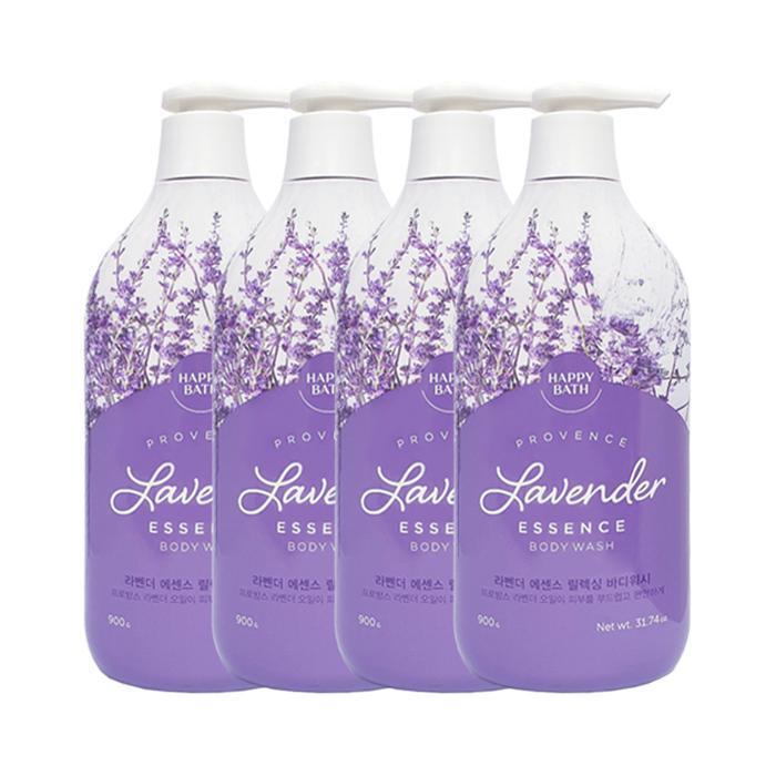 HAPPY BATH Lavender Essence Relaxing Body Wash 900g x4 (13974399)