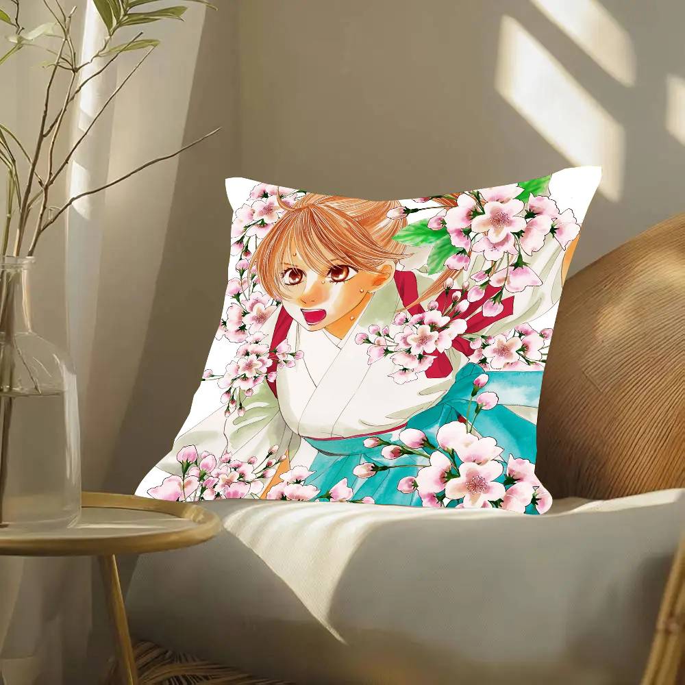 Anime C-Chihayafuru Pillow Case Fashion Square Pillowcase Bedroom Sofa Room Ins Decoration Leisure