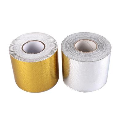 Reflexní samolepicí páska Zlatá/Stříbrná Páska pro vysoké teploty Role x Teplo 50mm Páska pro univerzální izolaci 10M T1P9