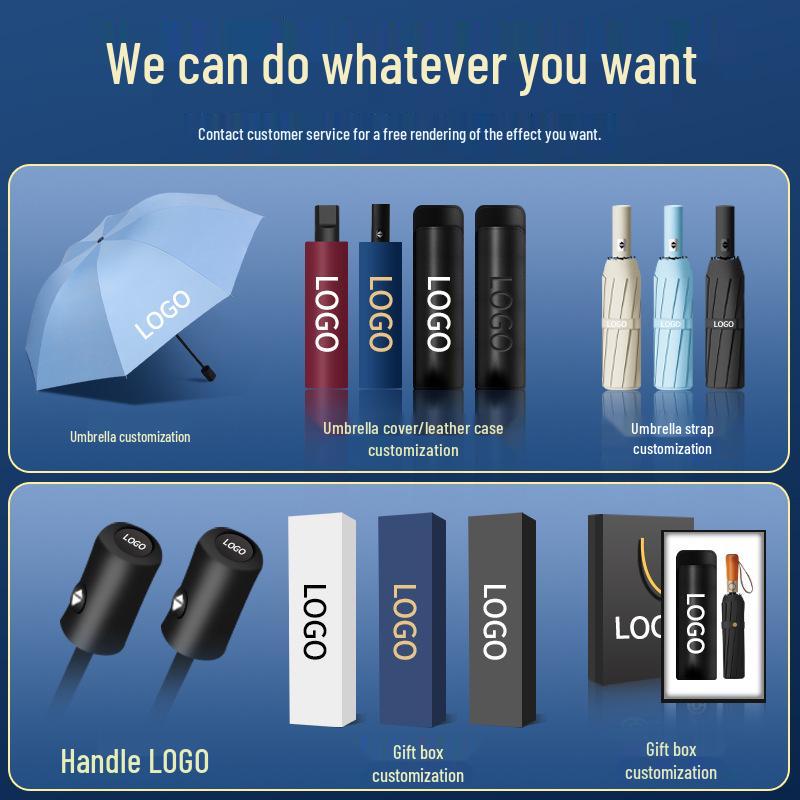Custom Logo Foldable Sun and Rain Umbrella – Ideal for Corporate Promotions