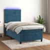 VidaXL Slatted Bed Base with LED Mattress, Upholstered Bed, Single Bed, Adult Bedroom Interior Bed, 3136165