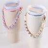 Portable Cat Paw Water Bottle Handle Strap Cotton Metal Buckle Cup Hanging Rope Handwoven Lovely Hand Strap For 20-40oz Cup