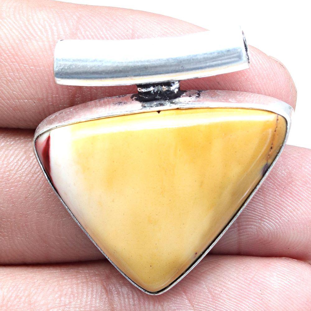 Pendant Wild Horse Jasper Gemstone Gift For Her Silver Jewelry 1.5"