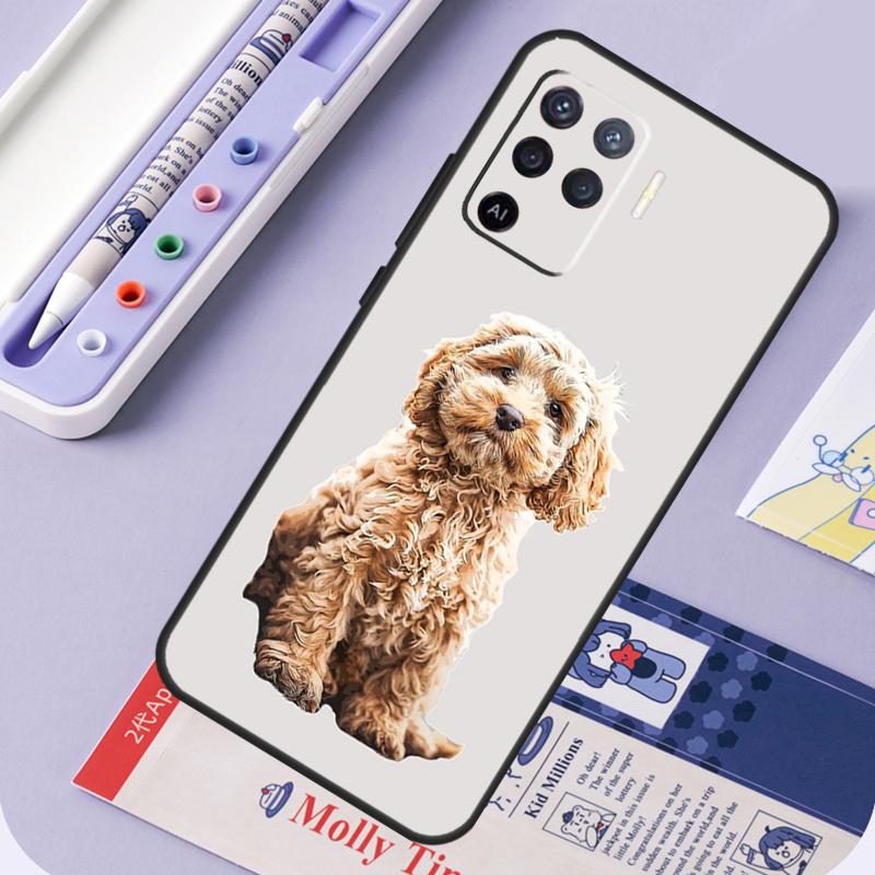 Brown Cockapoo For Oppo A17 A18 A94 A74 A54 A15 A38 A58 A78 A98 A40 A60 A80 A16 A76 A96 A57 A77 A5 Pro Case