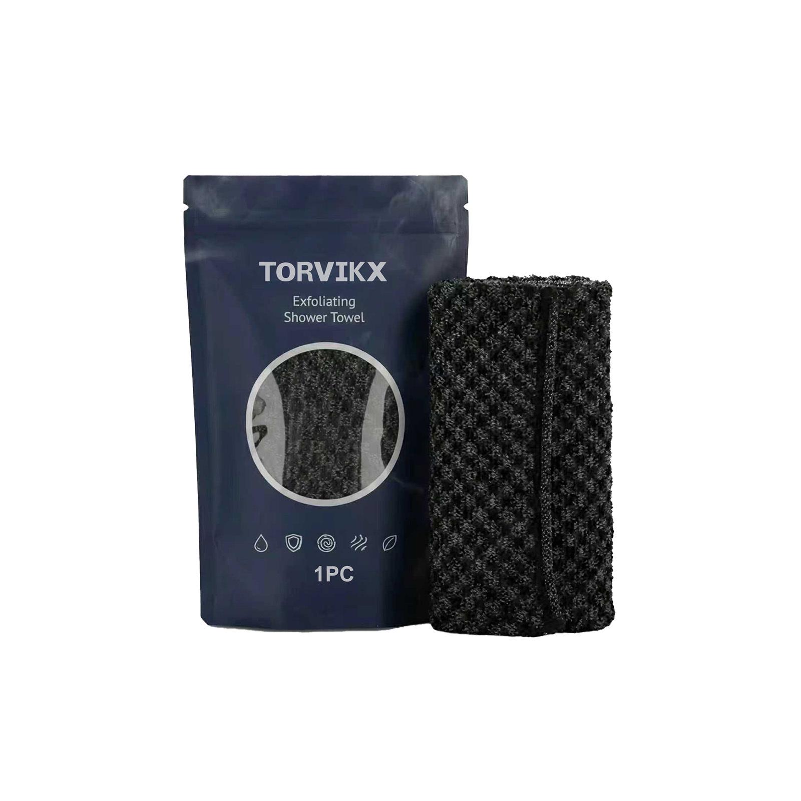 Torvikx Soft Exfoliating Bath Towel: Gentle, Skin-Friendly, Travel-Friendly