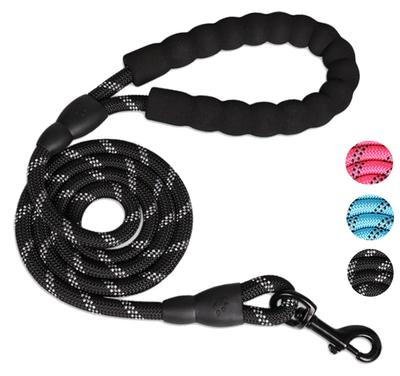 Fogman Dog Available In Suitable for Small To Large Reflective At Night Leash, 1.5m Length, 1.0-1.2cm Thickness, Dogs, (1.2cm Thickness, Black)