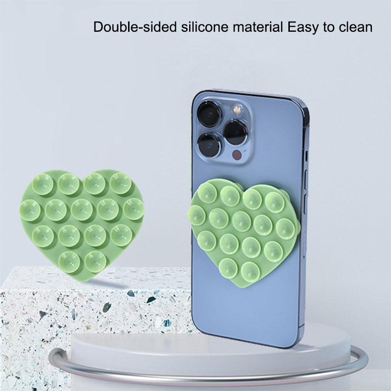 Heart Suction Cup Phone Mount Phone Accessories Hands-Free Strong Grip Holder For Selfies And Videos