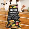 Baking Apron Cooking Sleeveless Comfortable Wearing Clear And Real Image Reusable Unisex Anti-stain Waterproof Polyester Pizza Pattern Kitchen