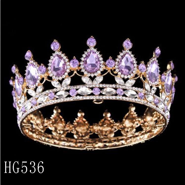 Koreanische Prinzessin große Krone Hochzeitsschmuck Kopfschmuck Europäischer Stil Braut runde Krone Haarschmuck