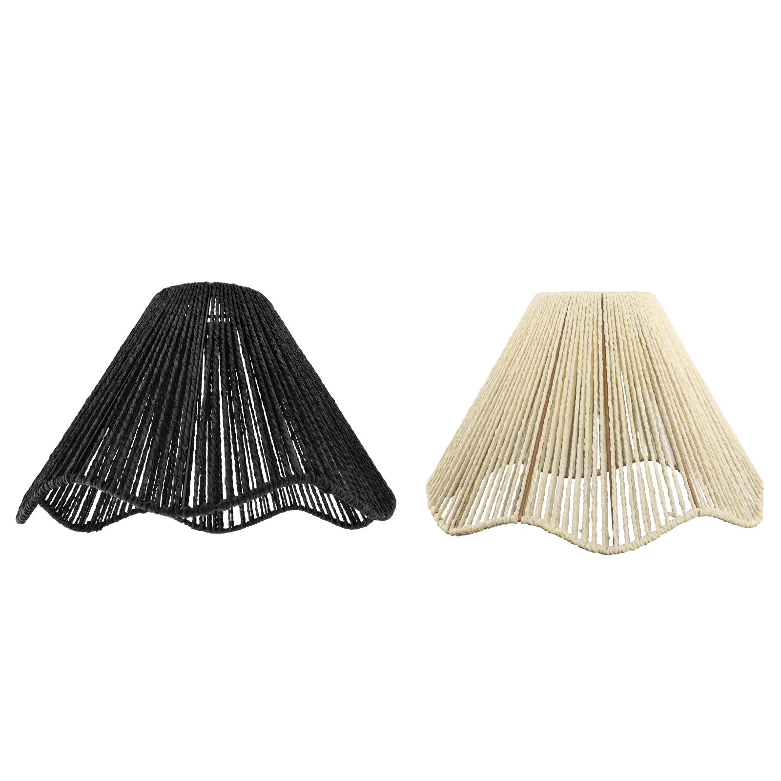 

Woven Lampshade Dustproof Ceiling Lantern Cover for Teahouse Cafe Farmhouse чорний