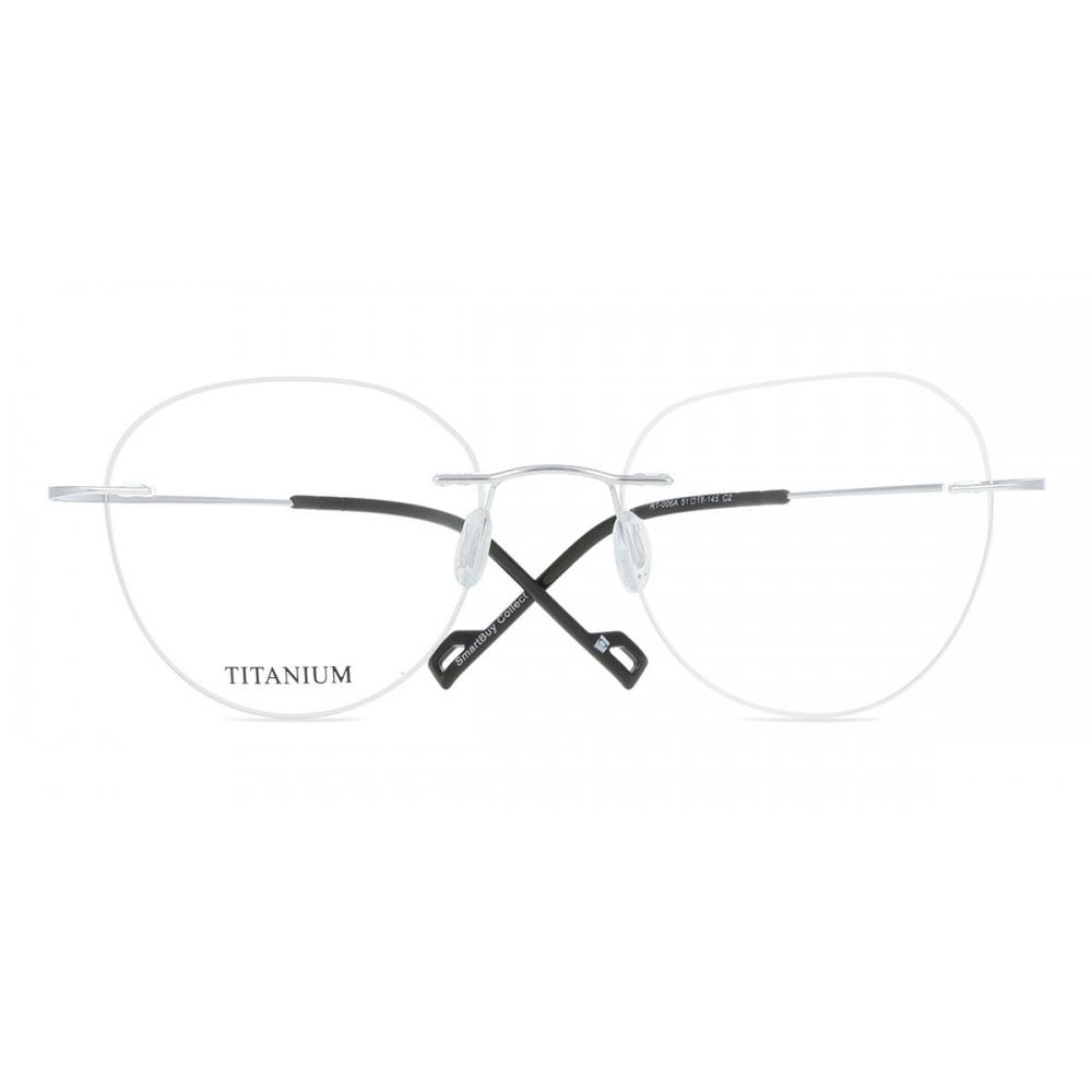 Rimless Oval Shiny Silver SmaRtbuy Collection Hayat Rt 006a C2 Fashion Unisex Eyeglasses