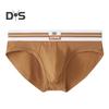 Men Briefs Mid-rise Elastic Waistband Breathable Color Matching Slim Fit Underwear with 3D Pouch Design Daily Wear
