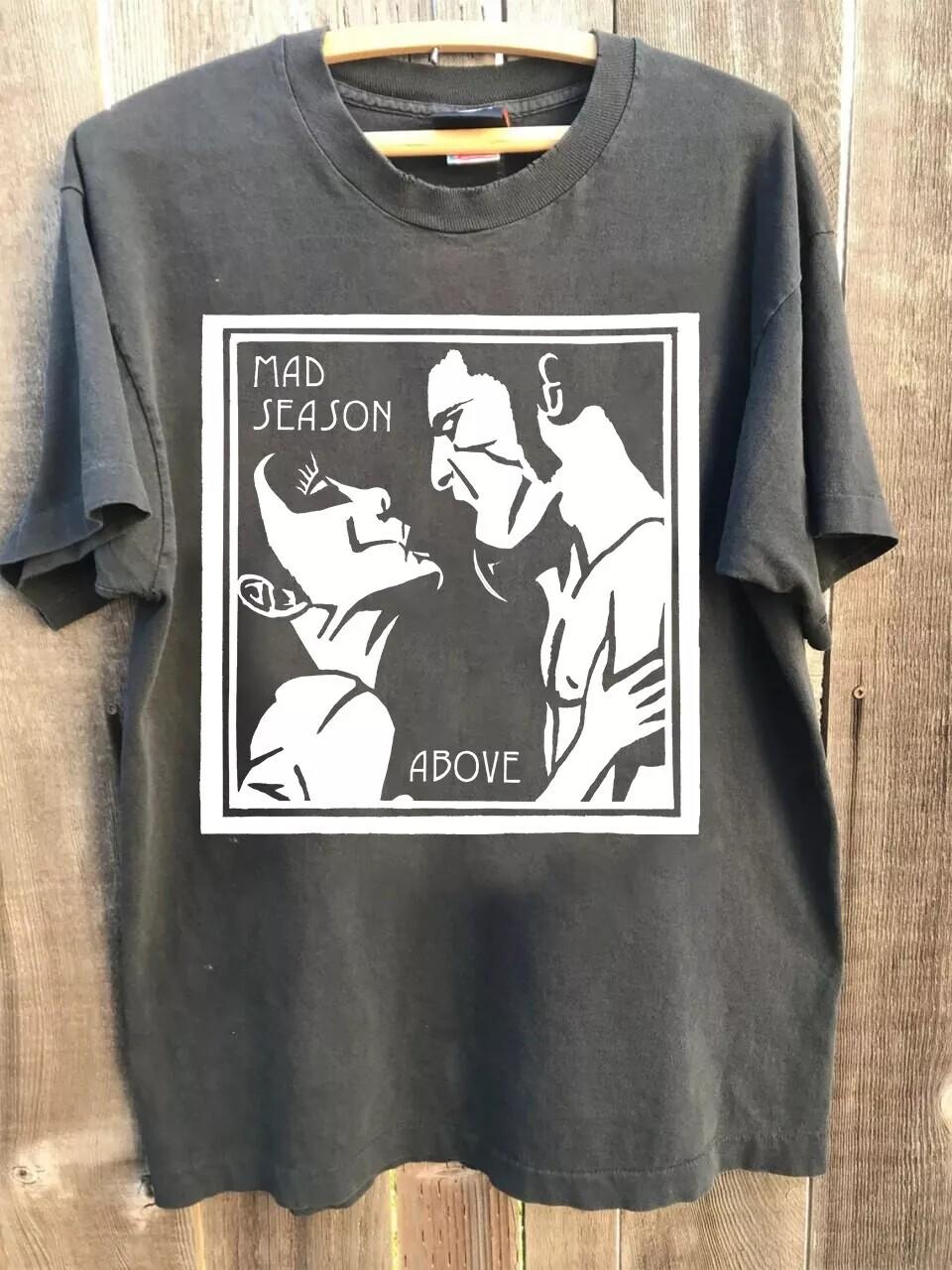 Vtg 90s Mad Season Tshirt Alice In Chains Charcoal Color Unisex Tshirt Reprint XXL