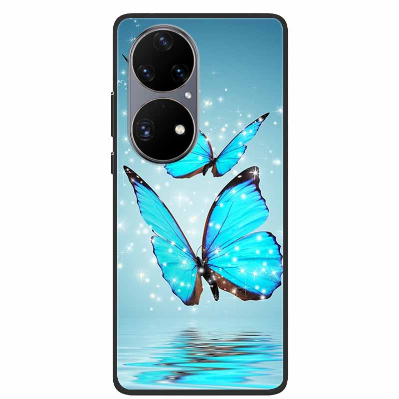 Para Huawei P50 Pro Funda P50E Resistente a Golpes Suave Silicona Funda de Teléfono Para Huawei P50Pro Cubierta Trasera P 50 Lujo Protectora TPU Coque