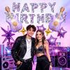 Music Themed Balloon Set, Happy Birthday Banner, Guitar Balloon for Rock Music Parties, Disco Pop Music Themed Party Decoration
