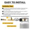 High Flows Gas Quick Connecting Fittings 1/4Inch with Adjustable Flame Control up to 30000BTU for Camping Equipment