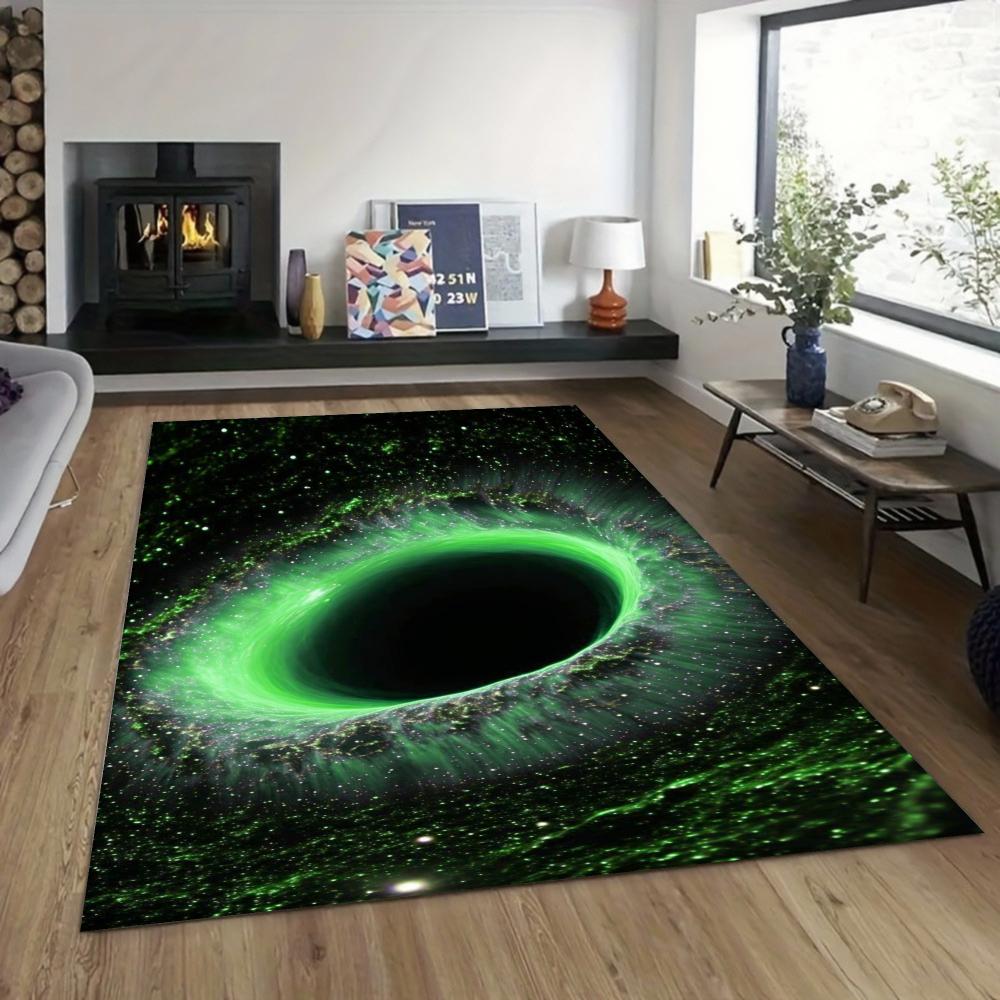 Cosmic Black Hole Design Area Rug Floor Mat Non-Slip Rug for Living Room Bedroom Kitchen Outdoor Decor Carpet Bedroom Decor