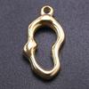5pcs Gold Color Various Irregular Circle Pendants Women Men Necklace Charms Stainless Steel Pendant Jewelry Making Accessories