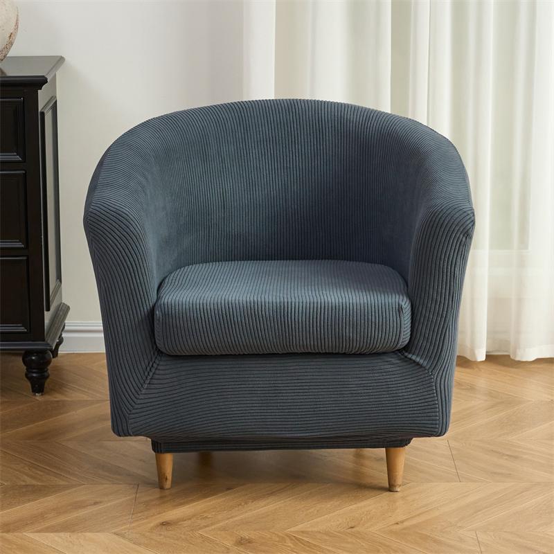 2Pcs/set Jacquard Elastic Bath Tub Chair Slipcovers Solid Color Club Sofa Covers  Anti-dirty Armchair Cover Home Bar Counter
