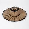 Y2K Parent-Child Summer Reversible Pleated Sun Hats for Women Casual Straw Hat Outdoor Beach Shade Straps Lady Gorras Para Mujer