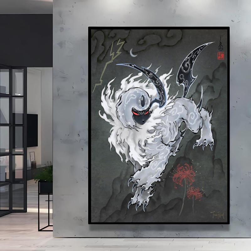 Japanese Classic Anime  Charizard Decorative Painting High Quality Canvas  Modern Home Bedroom Wall Picture Decorative