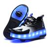 2 Wheel Inline Roller Skates Shoes for Boys and Girls LED Roller Skates for Children's Racing Ice Skating Sneaker with Wheels