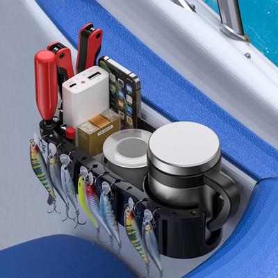 Boat Water Bottle Holder Bottle Organizer Boat Cup Holder with Rubber Tab Marine Tools Storage Tray Large Capacity Cup Holder