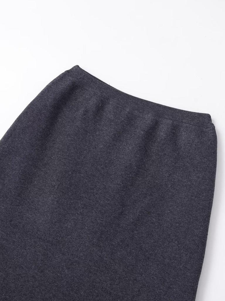 Damen Modischer Strickweste & Pendlerstil Rock mit Gürtel