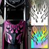 Flammen-Motorrad-Kotflügel-Aufkleber, Wasserdichter Vinyl-Sticker, Universelle Schmutzfänger-Dekoration für Honda Yamaha Suzuki Ducati KTM