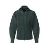 Monplisse [Unisex] Two-Way Pleated Zip-Up Hoodie [Dark Green]