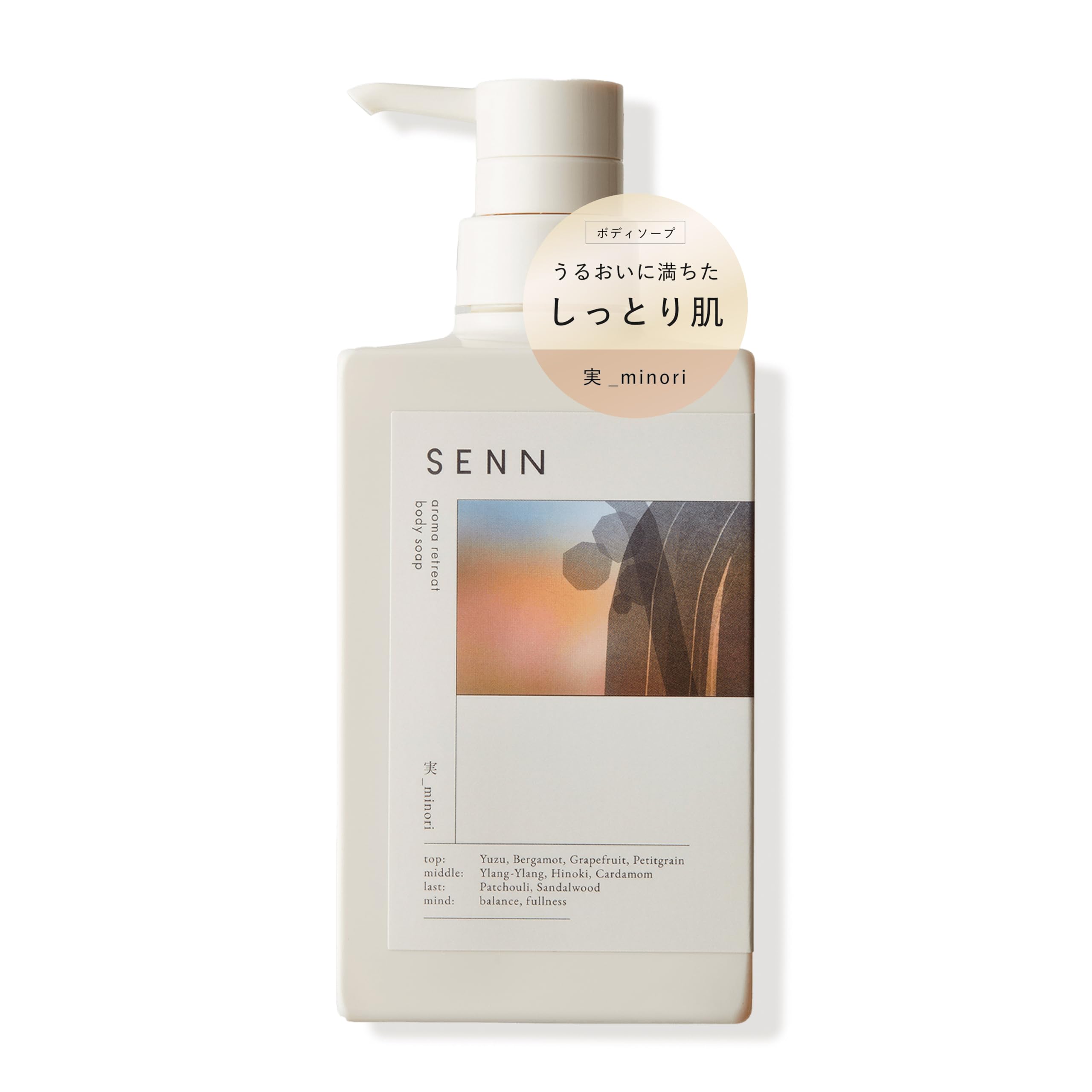 SENN Body Soap (Fruitminori) 400g Moisturizing Gel Non-Silicone Soothes Skin Irritation Contains Skincare-Level Ingredients