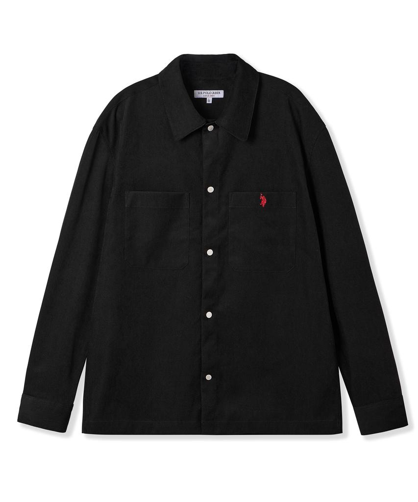 USPOLOASSN Oversized Wildlederhemd_Schwarz
