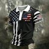 Men's Casual Quick Dry Mesh Golf Polo Shirt Short Sleeve Printed Button Down Lightweight Sportswear Top for Outdoor Activities