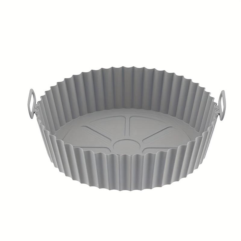 Silicone Air Fryer Pot Tray Food Safe Reusable Round BBQ Barbecue Pad Plate Airfryer Oven Baking Mold Basket Pan for Kitchen