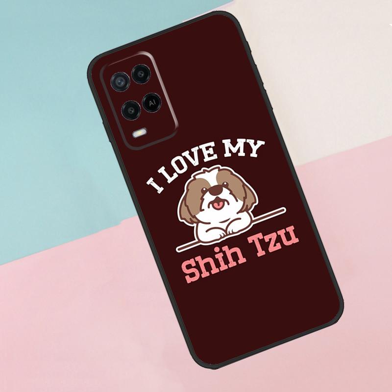 Cartoon Shih Tzu Dog Case For OPPO A83 A91 A93 A1K A15 A16 A52 A72 A3S A5 A9 A31 A53 A53S A54 A74 A94 Cover
