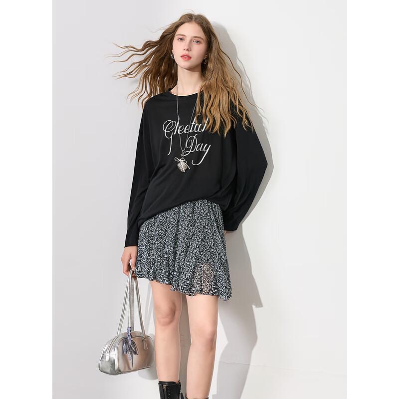 Трехцветная шифоновая короткая юбка А-силуэта с цветочным принтом S