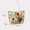 Vintage Sunflower Print Tote Bag Casual Large Capacity Daily Carry Handbag