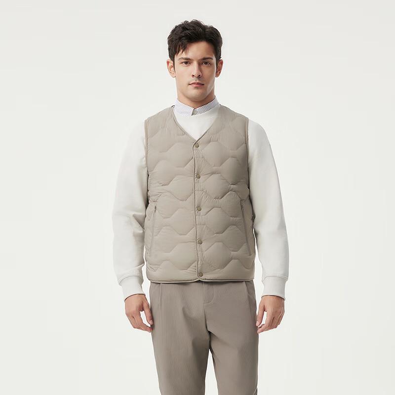 Tangboer Men's Lightweight V-Neck Down Vest