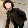 Velvet Leopard Print Jacket - New Style Autumn/Winter, Slimming, Korean Chic, Thickened, Loose, Short