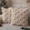 Weihnachts-Kissenbezüge 18x18 Zoll Weihnachtsbaum Wurfkissenbezüge Weiche Plüsch-Kissenbezüge Winterdeko für Sofa Wohnzimmer