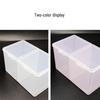 Transparent Acrylic Dual-Compartment Nail Art Storage Box for Cotton Pads and Swabs