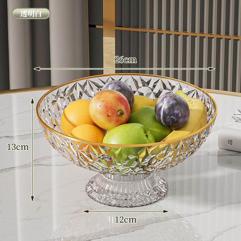 Фруктовая чаша с сушкой, сито для овощей, корзина, прочный круглый декоративный многоцелевой контейнер, большой для украшения стола прозрачный белый