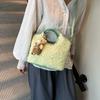 Mode nisch enkel liten fräsch dam mjuk stil axelväska sommar ny avslappnad hinkväska