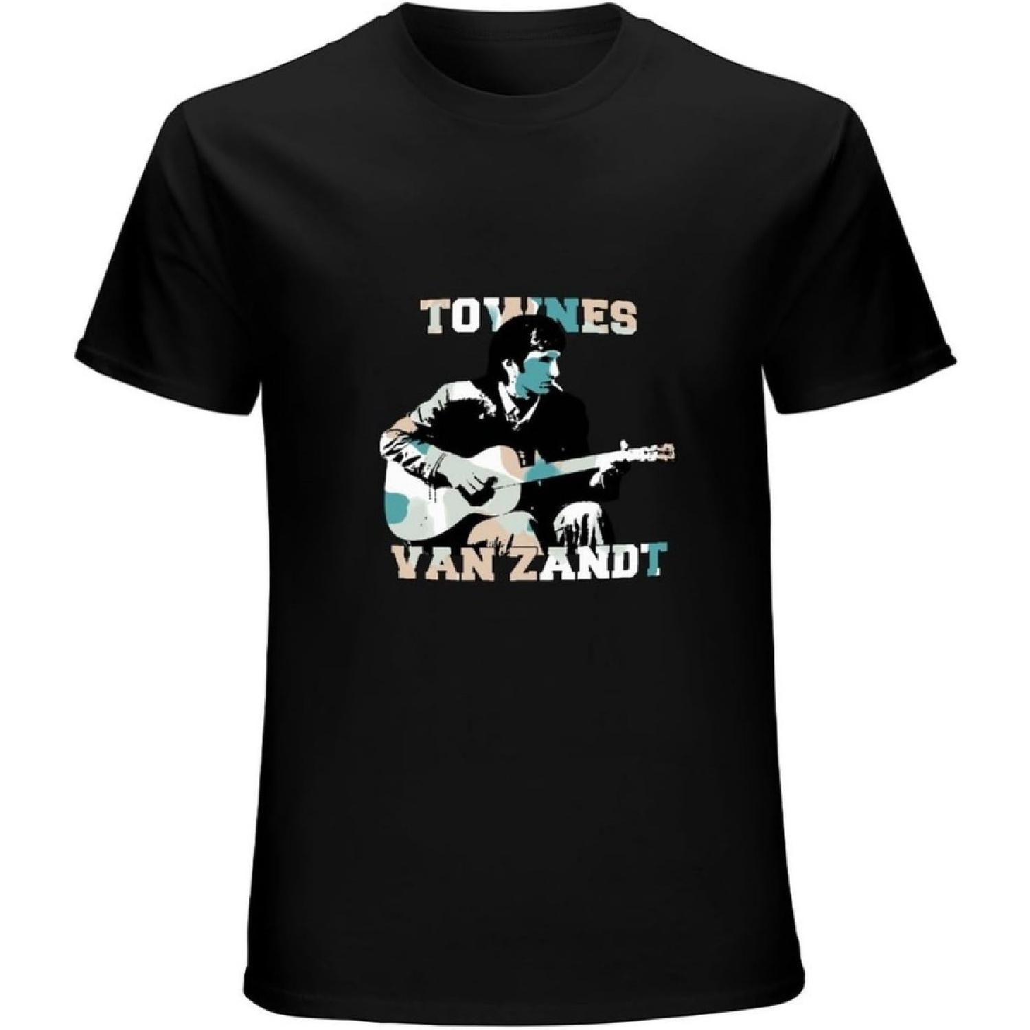 HAOTO 1970S Townes Van Zandt Guitar T Shirt - Adult Men s T-Shirt Black S чёрный
