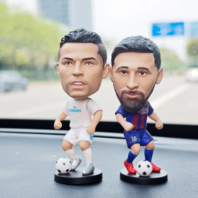 CR7 & Neymar Bobblehead Doll - Football Star Car Ornament Gift for Boys