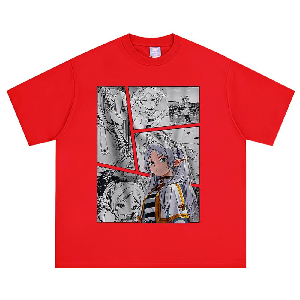 Anime Frieren Beyond Journeys End Frieren Graphic Tshirt Mens Womens Clothing Fashion Summer Short Sleeve Cotton Tshirts