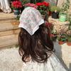 Breathable Women Triangle Headscarf Sun Protection Headscarf New Tie Straps Turban  Summer
