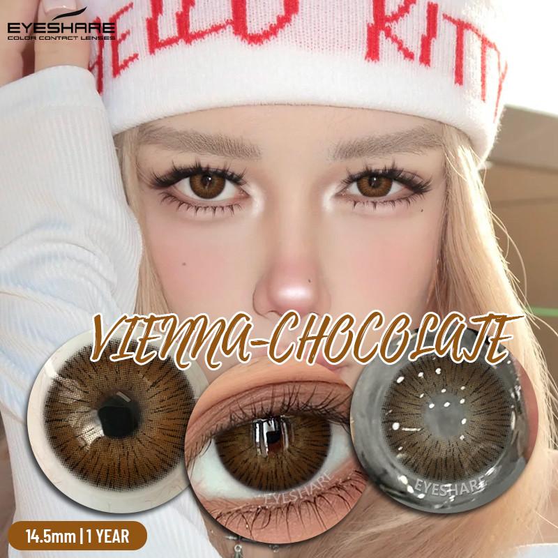 Eyeshare 1 Pair 1 Pair Color Contact Lenses for Eyes Cosmetics Gray Contact Lenses Brown High Quality Natural Contact Lenses