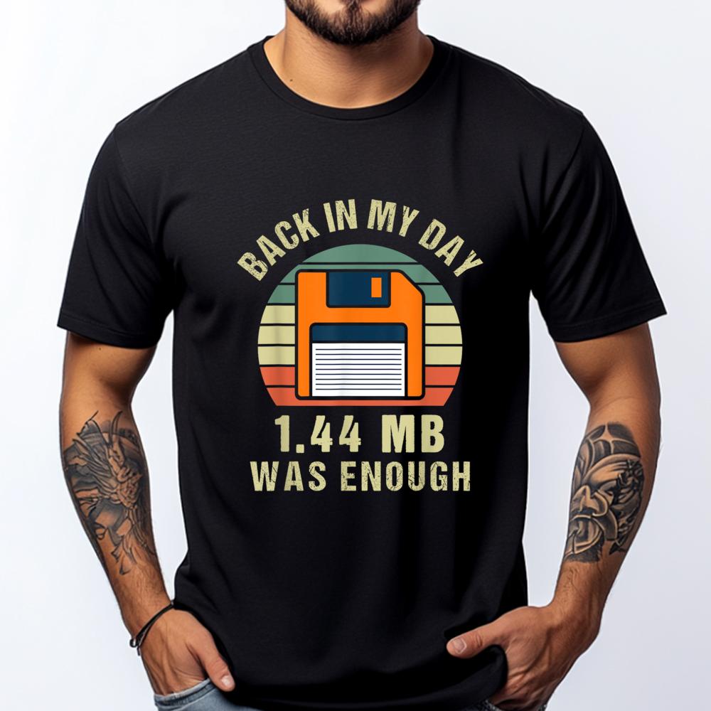 Floppy Disk Design For Computer Scientist Mens Shirts Graphic Tee Sale Tops T Shirt