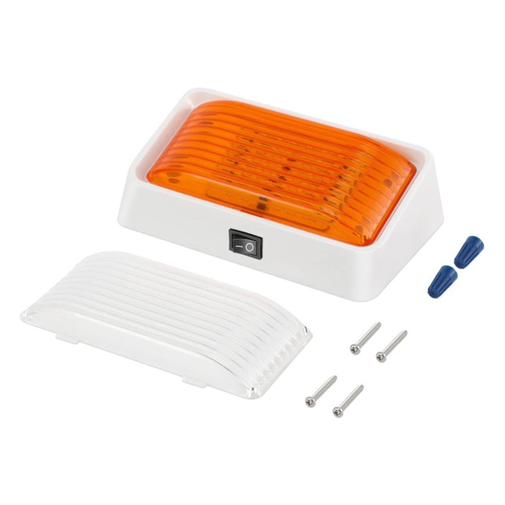12V RV LED Porch Light with Switch Waterproof Wall Lamps Awning Motorhome Camper Lamp Trailer A1Q9